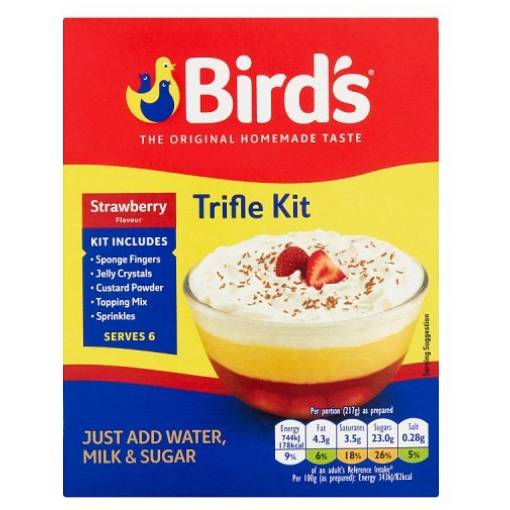 Birds Strawberry Trifle