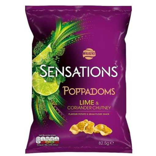 Walkers Sensations Popadoms LimeCoriander Chutney